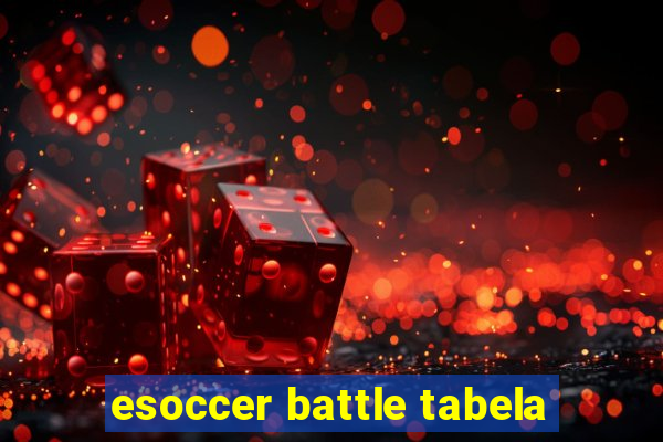 esoccer battle tabela